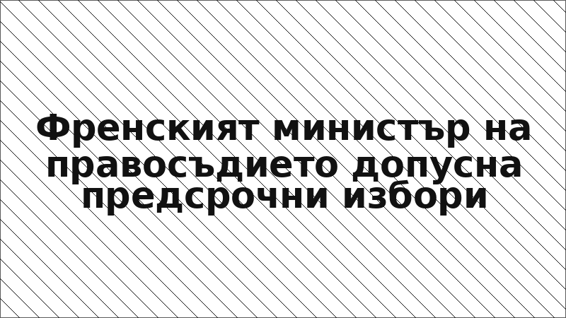 Френският министър на правосъдието допусна предсрочни избори