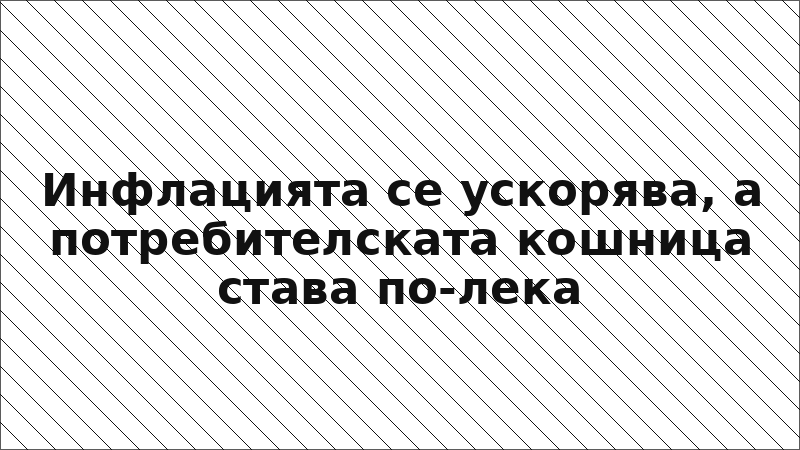 Инфлацията се ускорява, а потребителската кошница става по-лека