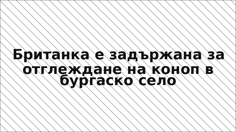 Британка е задържана за отглеждане на коноп в бургаско село