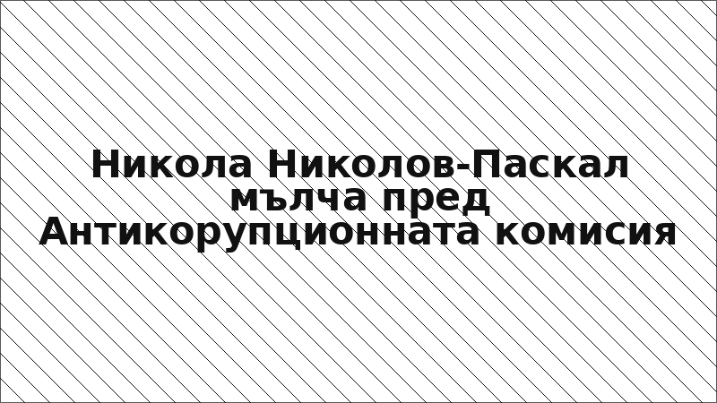 Никола Николов-Паскал мълча пред Антикорупционната комисия