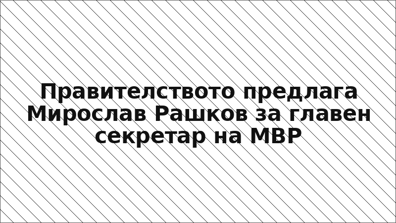 Правителството предлага Мирослав Рашков за главен секретар на МВР