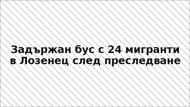 Задържан бус с 24 мигранти в Лозенец след преследване