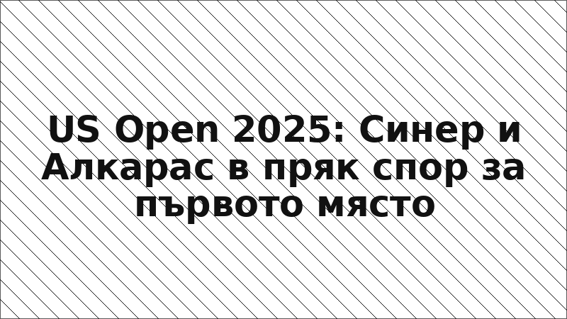 US Open 2025: Синер и Алкарас в пряк спор за първото място