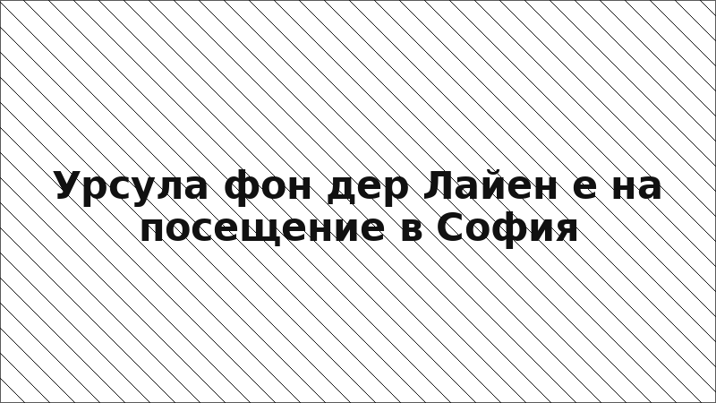 Урсула фон дер Лайен е на посещение в София