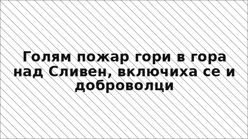 Голям пожар гори в гора над Сливен, включиха се и доброволци