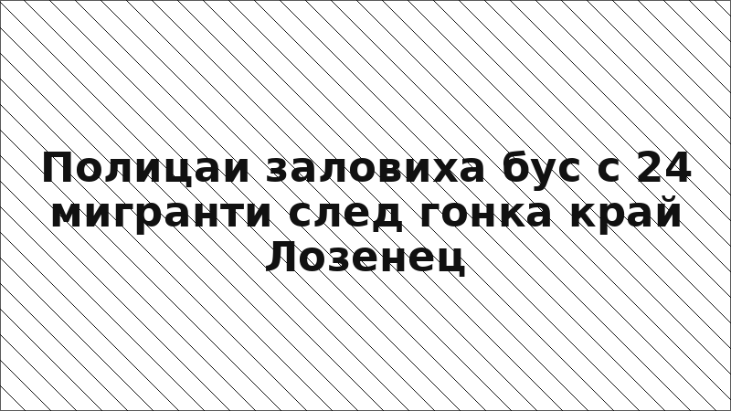 Полицаи заловиха бус с 24 мигранти след гонка край Лозенец