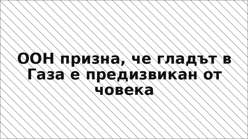 ООН призна, че гладът в Газа е предизвикан от човека
