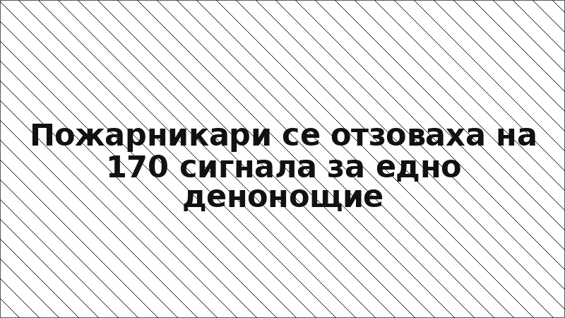 Пожарникари се отзоваха на 170 сигнала за едно денонощие