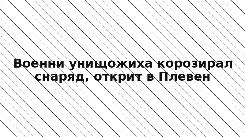 Военни унищожиха корозирал снаряд, открит в Плевен