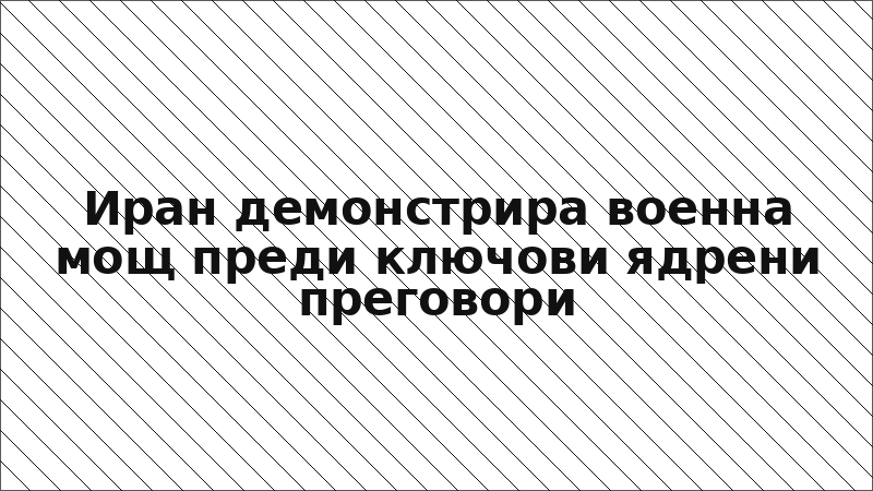 Иран демонстрира военна мощ преди ключови ядрени преговори