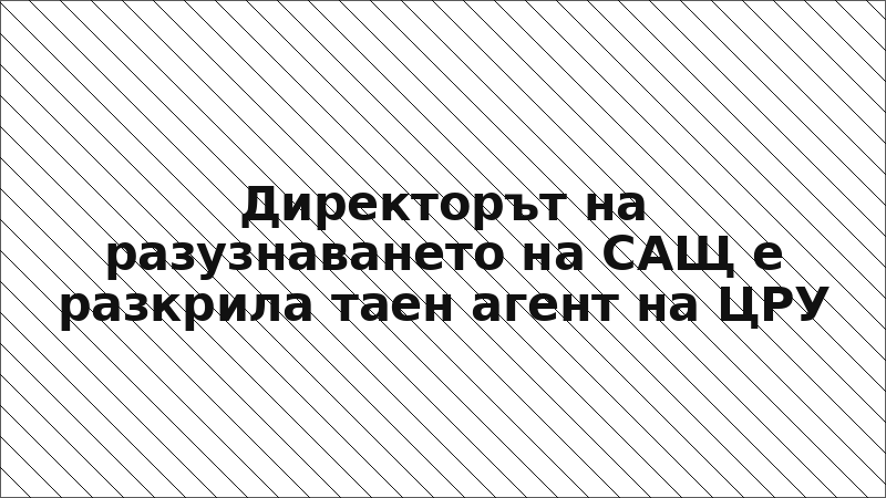 Директорът на разузнаването на САЩ е разкрила таен агент на ЦРУ
