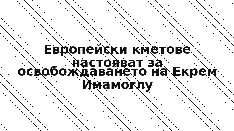 Европейски кметове настояват за освобождаването на Екрем Имамоглу