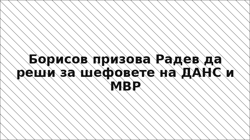 Борисов призова Радев да реши за шефовете на ДАНС и МВР