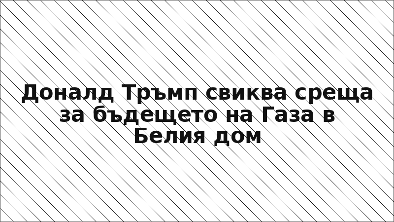 Доналд Тръмп свиква среща за бъдещето на Газа в Белия дом