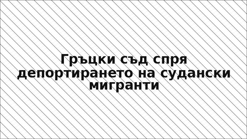 Гръцки съд спря депортирането на судански мигранти