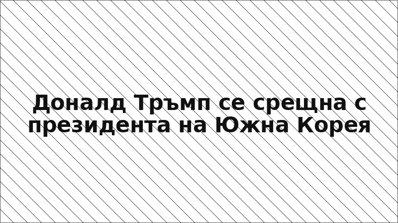 Доналд Тръмп се срещна с президента на Южна Корея
