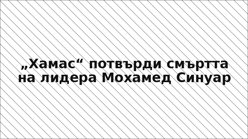 „Хамас“ потвърди смъртта на лидера Мохамед Синуар