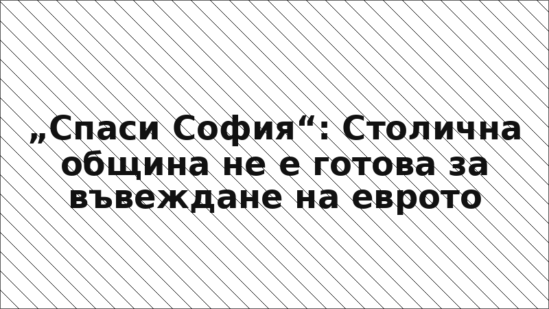 „Спаси София“: Столична община не е готова за въвеждане на еврото