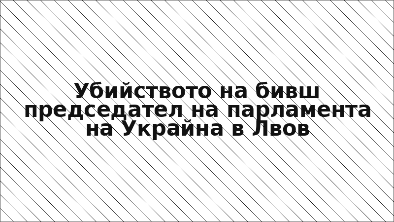 Убийството на бивш председател на парламента на Украйна в Лвов