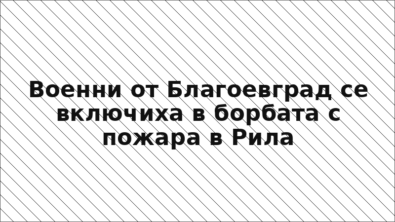 Военни от Благоевград се включиха в борбата с пожара в Рила