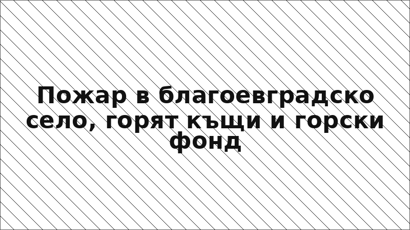 Пожар в благоевградско село, горят къщи и горски фонд