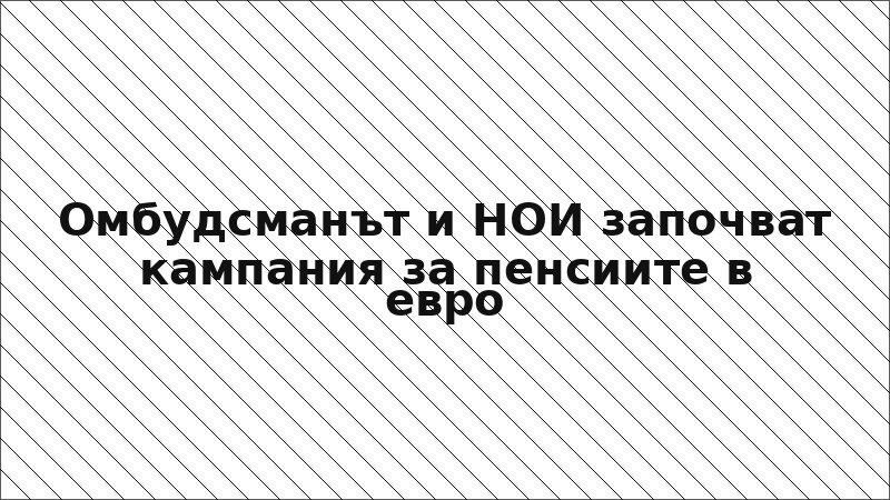 Омбудсманът и НОИ започват кампания за пенсиите в евро