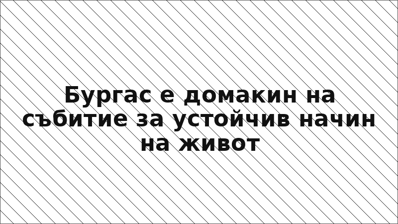 Бургас е домакин на събитие за устойчив начин на живот