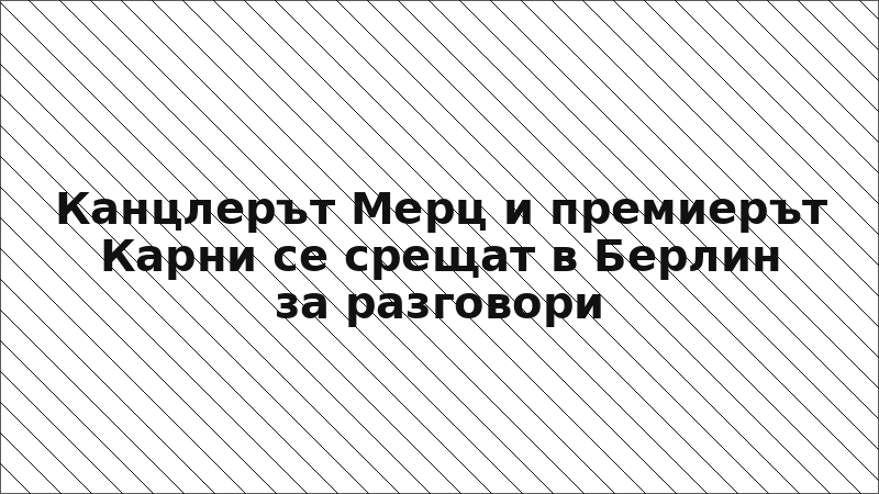 Канцлерът Мерц и премиерът Карни се срещат в Берлин за разговори