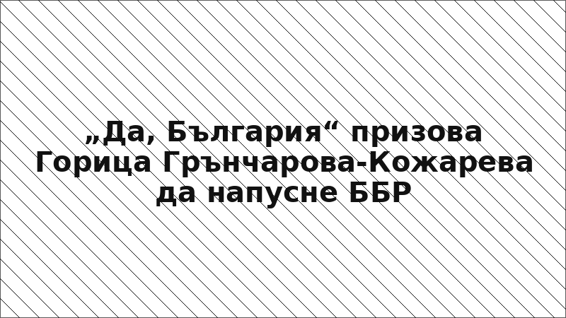 „Да, България“ призова Горица Грънчарова-Кожарева да напусне ББР