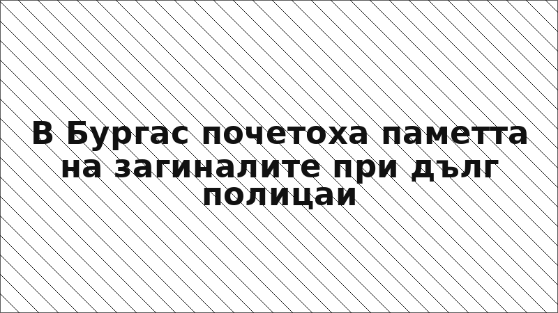 В Бургас почетоха паметта на загиналите при дълг полицаи