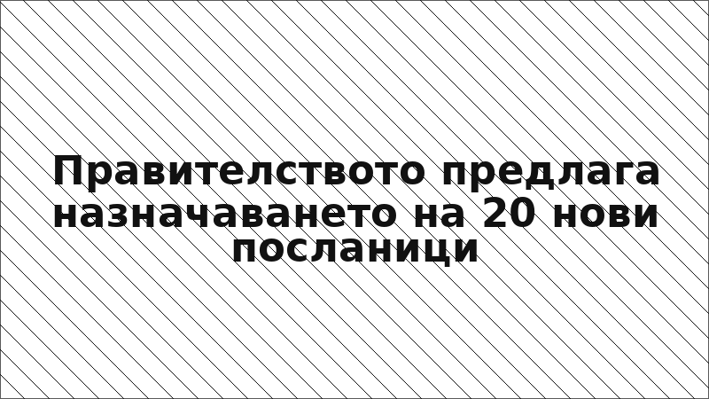Правителството предлага назначаването на 20 нови посланици