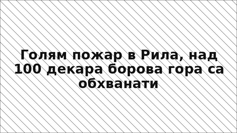 Голям пожар в Рила, над 100 декара борова гора са обхванати