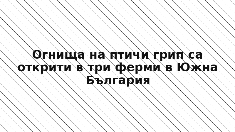 Огнища на птичи грип са открити в три ферми в Южна България