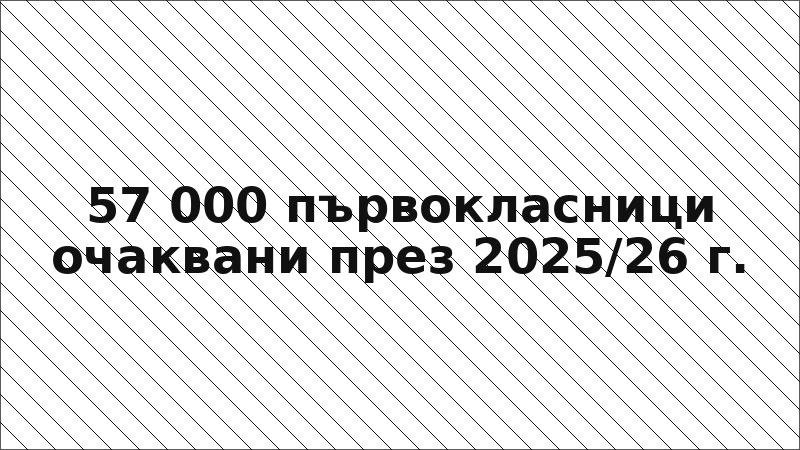 57 000 първокласници очаквани през 2025/26 г.