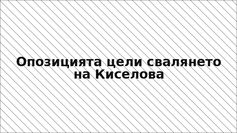 Опозицията цели свалянето на Киселова