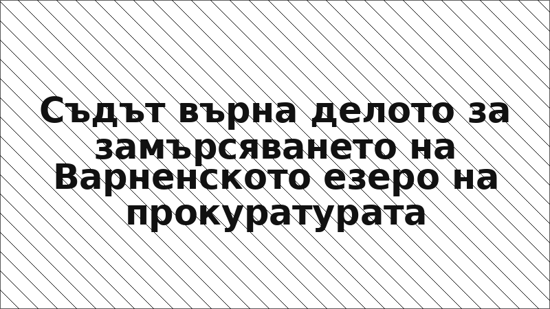 Съдът върна делото за замърсяването на Варненското езеро на прокуратурата
