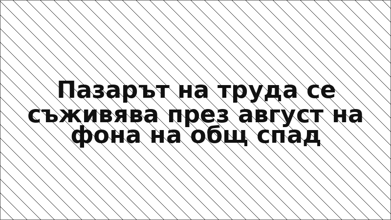Пазарът на труда се съживява през август на фона на общ спад