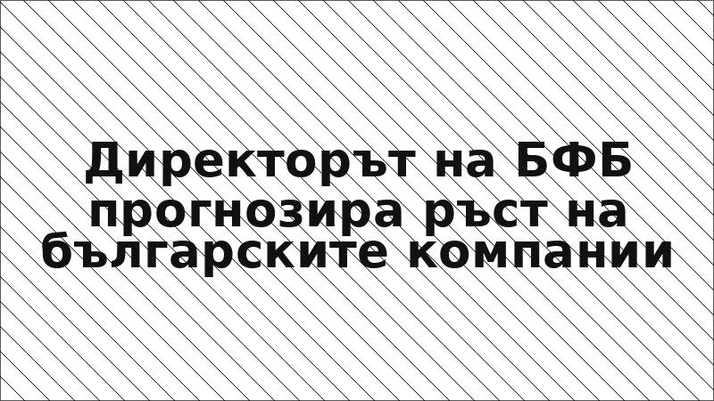 Директорът на БФБ прогнозира ръст на българските компании