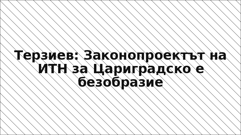Терзиев: Законопроектът на ИТН за Цариградско е безобразие