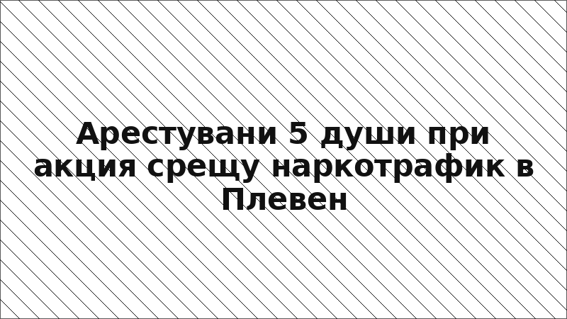 Арестувани 5 души при акция срещу наркотрафик в Плевен
