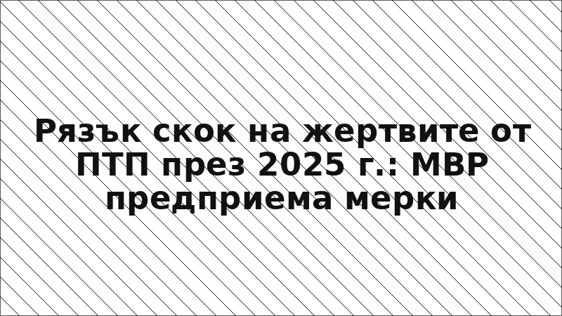 Рязък скок на жертвите от ПТП през 2025 г.: МВР предприема мерки
