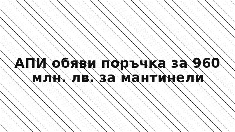АПИ обяви поръчка за 960 млн. лв. за мантинели