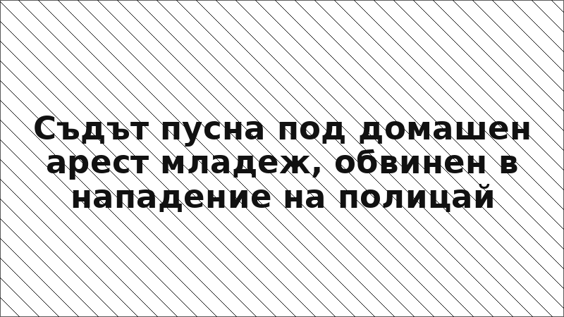 Съдът пусна под домашен арест младеж, обвинен в нападение на полицай