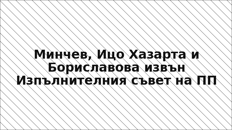Минчев, Ицо Хазарта и Бориславова извън Изпълнителния съвет на ПП