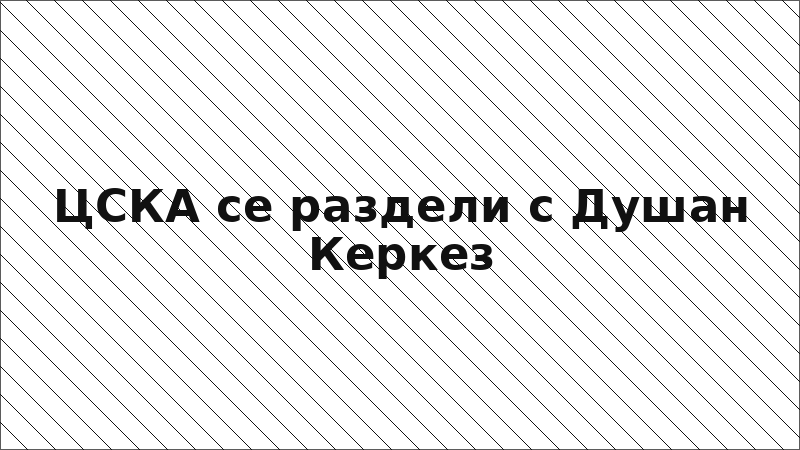 ЦСКА се раздели с Душан Керкез