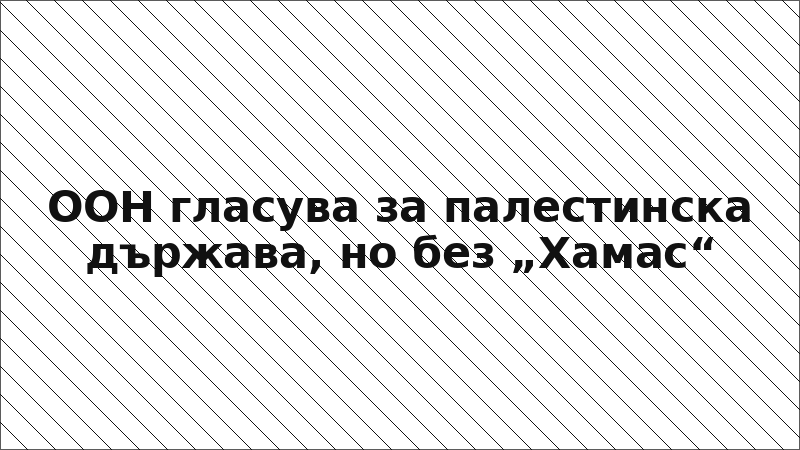 ООН гласува за палестинска държава, но без „Хамас“