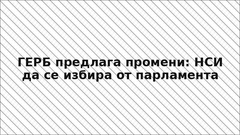 ГЕРБ предлага промени: НСИ да се избира от парламента