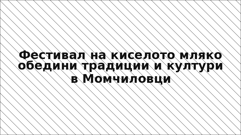 Фестивал на киселото мляко обедини традиции и култури в Момчиловци