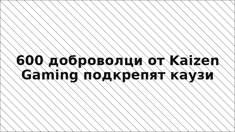 600 доброволци от Kaizen Gaming подкрепят каузи