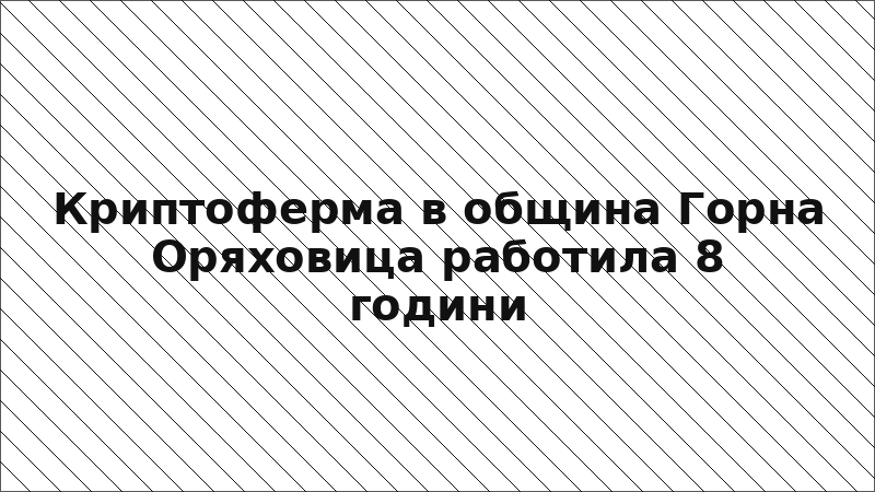Криптоферма в община Горна Оряховица работила 8 години